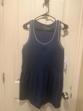 New Balance Navy Tank Dress with White Trim